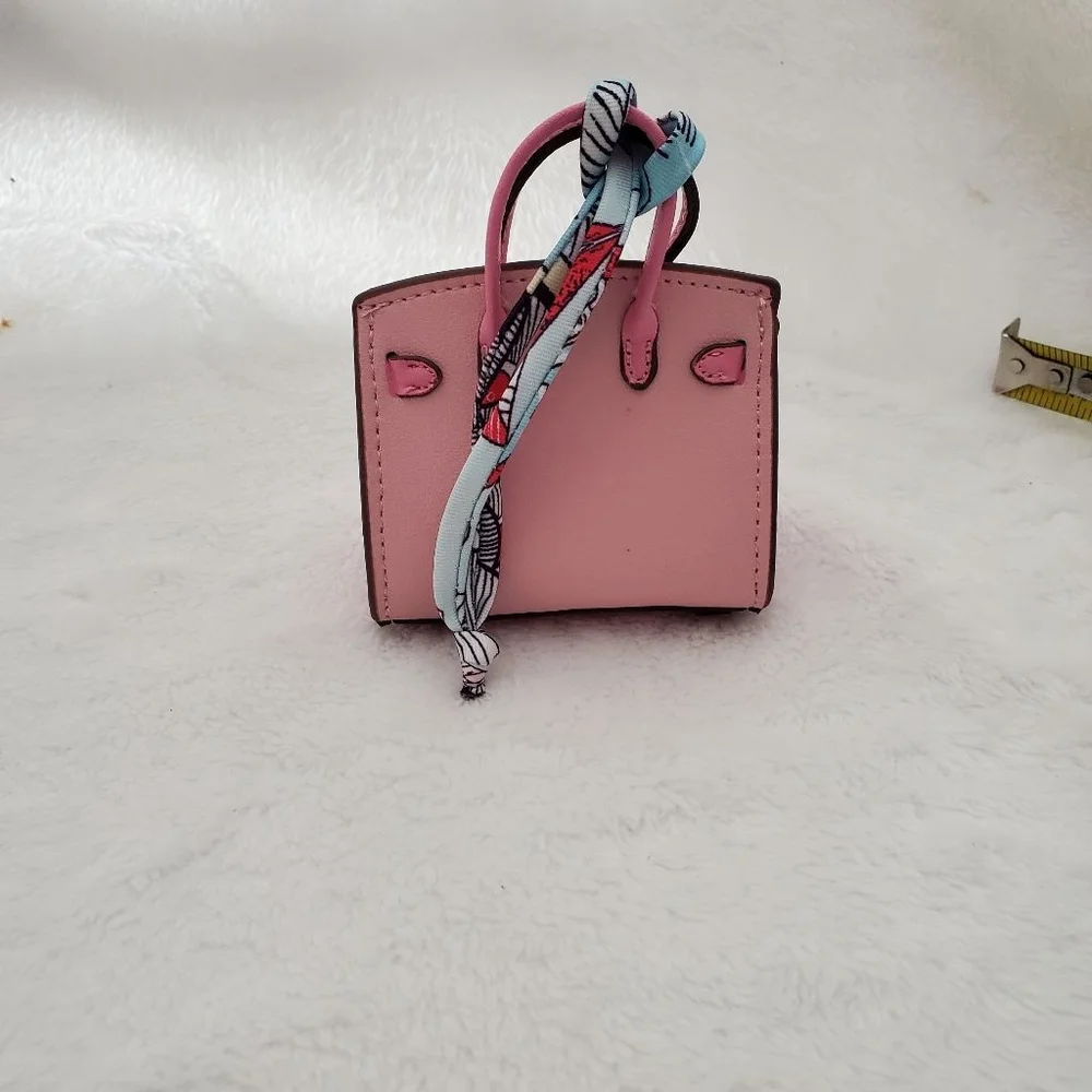 Women's Unbranded Pink Mini Bag charm with Blue Scarf